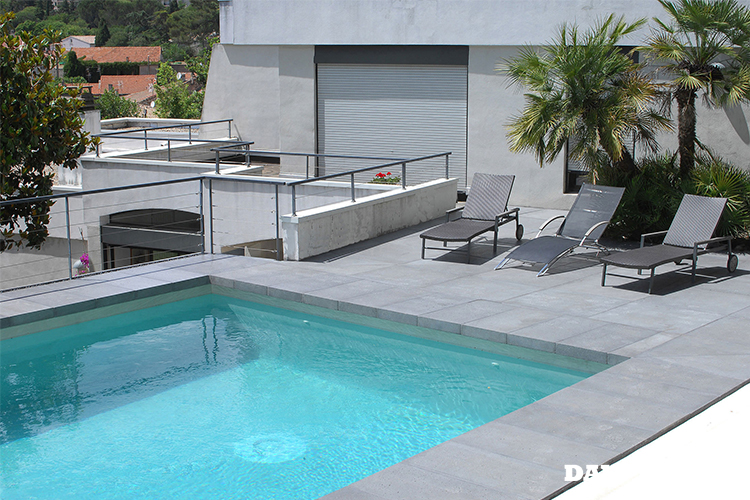 Natural Stone Swimming Pool Dark Grey Granite G654 Top flamed Brushed others sawn - Dayi Stone